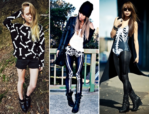 Ways to wear the skeleton trends